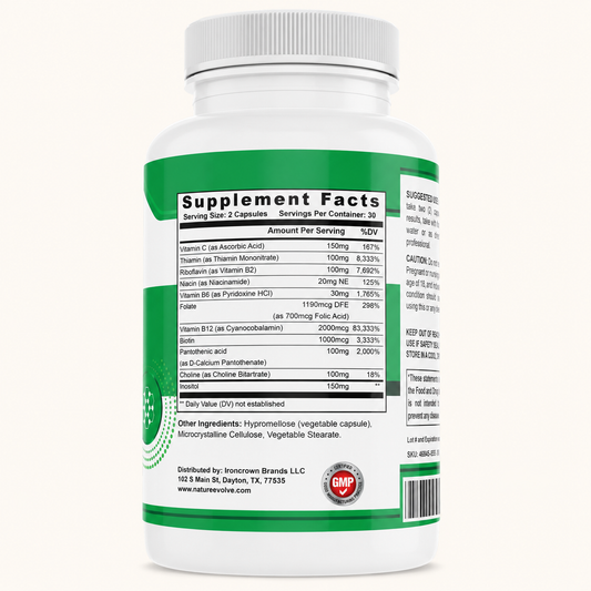 Vitamin B-12 Complex, Energy & Mental Clarity Support