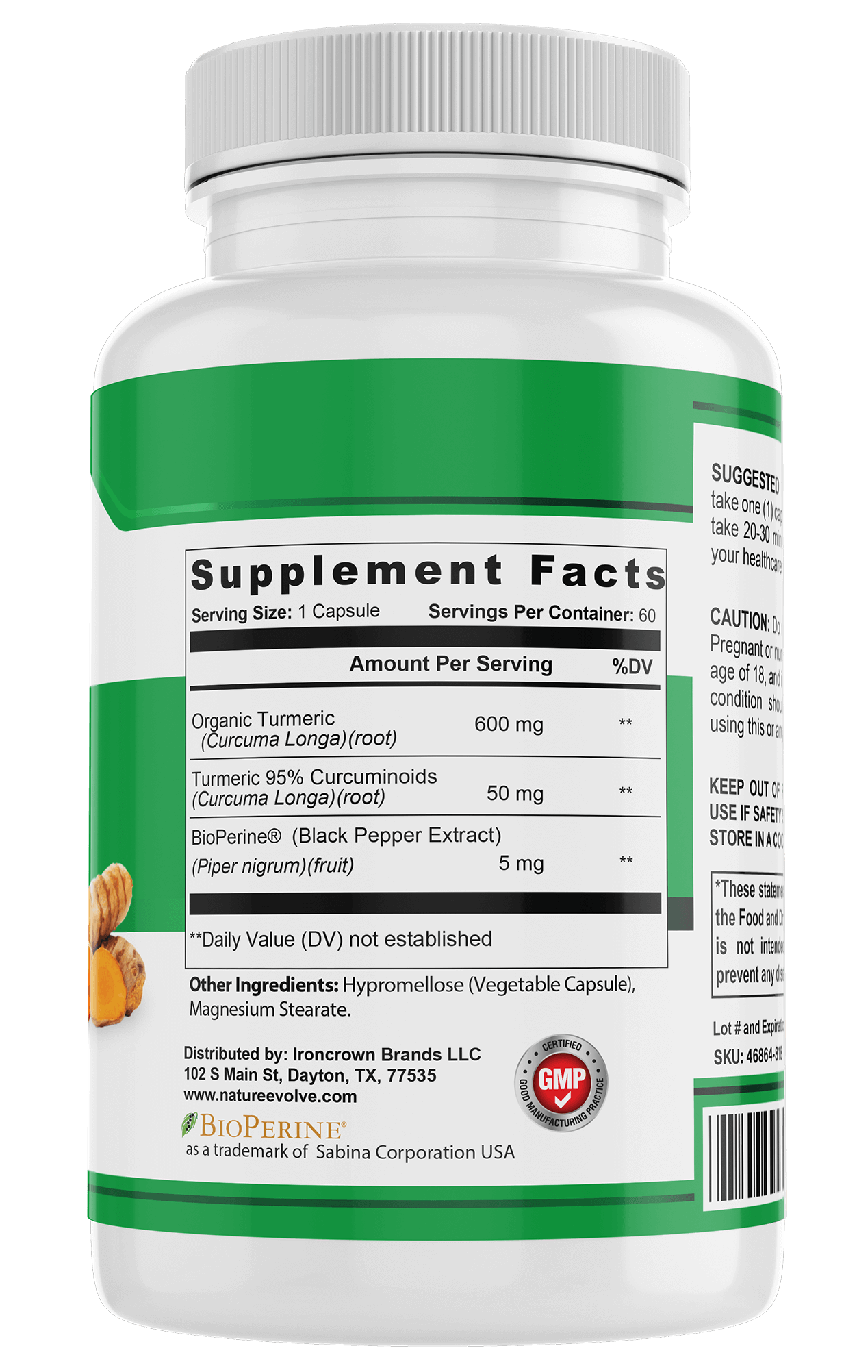 Turmeric w/BioPerine - 650mg