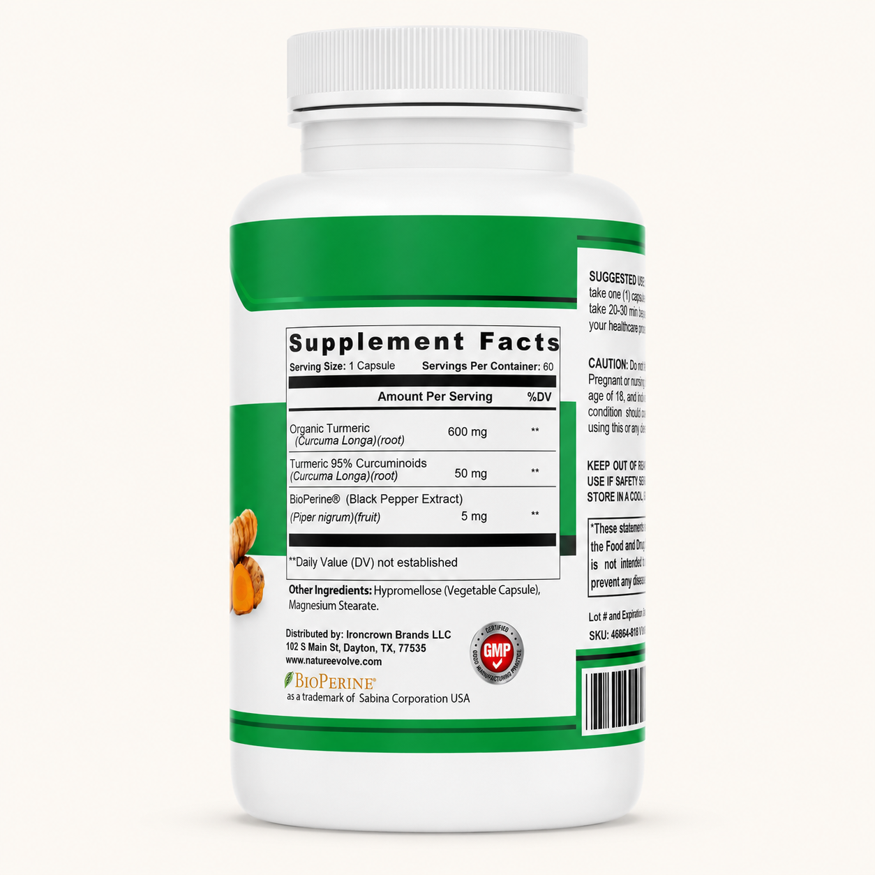 Turmeric Bioperine® with 95% Curcuminoids