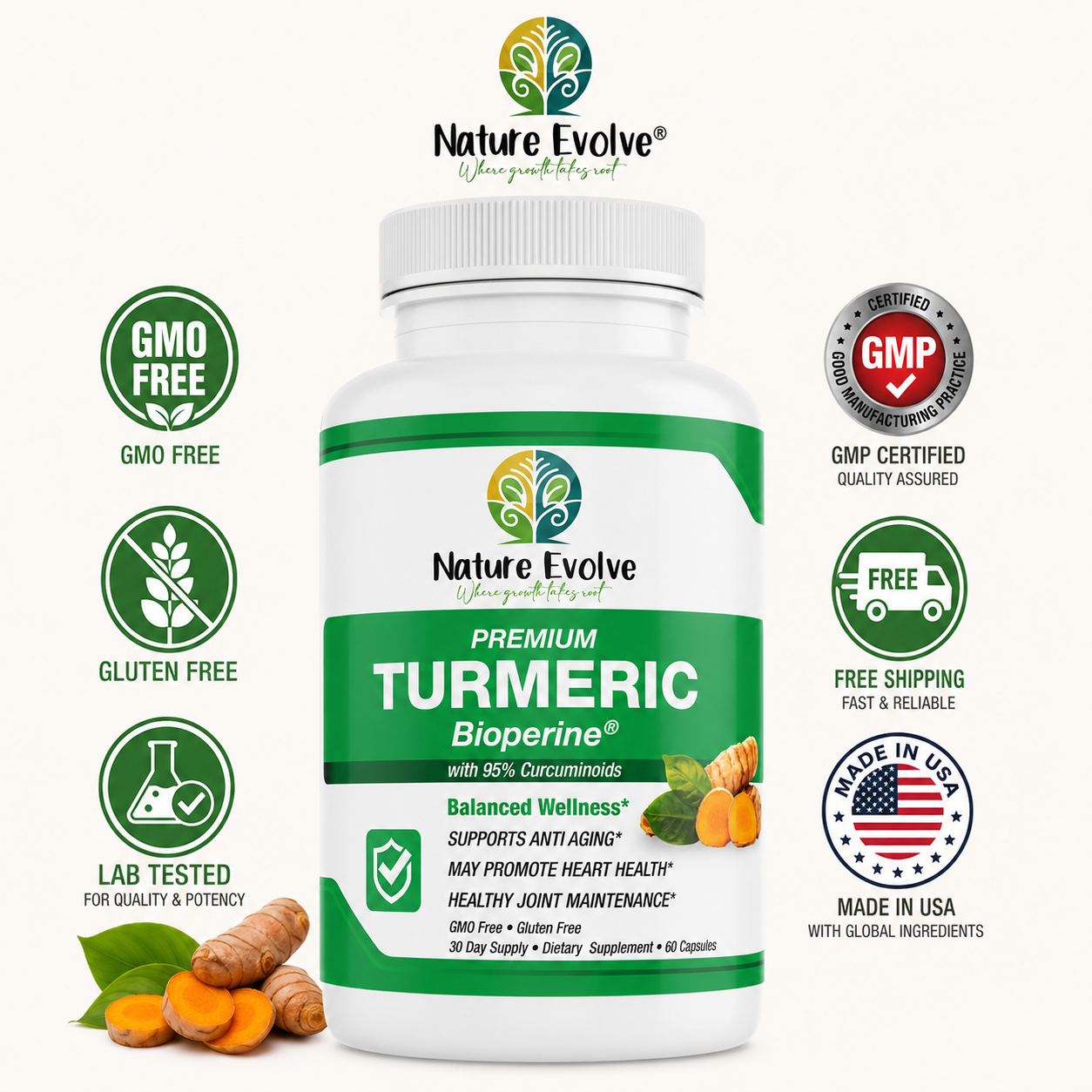 Turmeric Bioperine® with 95% Curcuminoids